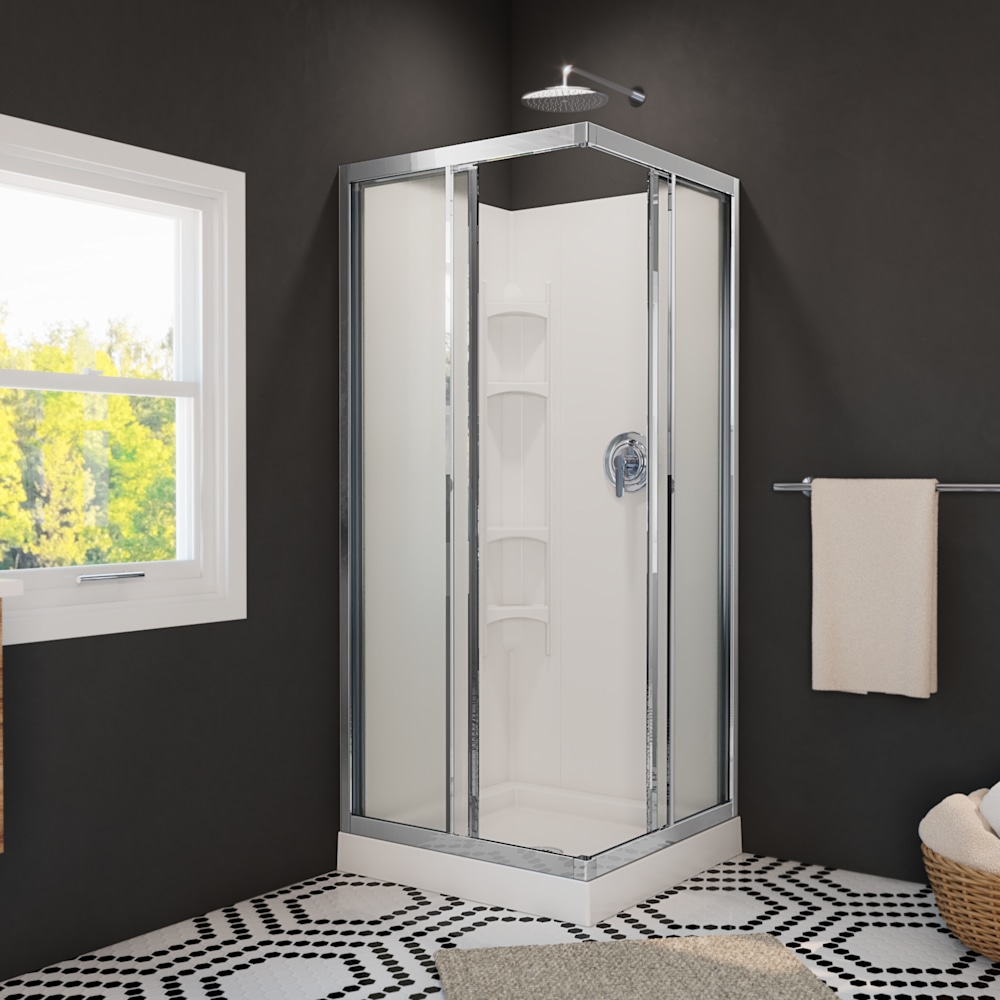 32 Mediterranean III 32 x 32 Polystyrene Center Drain Shower Kit